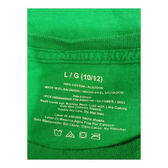 Christmas Fala Lala Lala Llama By Mad Engine Green Llama Tee Shirt Kids Size L - Picture 5 of 6